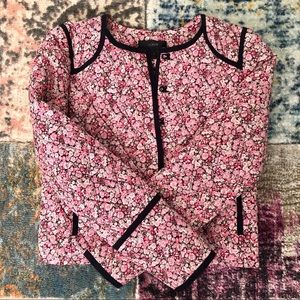 J. Crew Floral Quilted Jacket